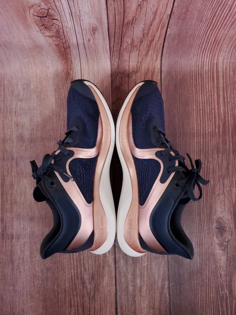 Lululemon Chargefeel Workout Low Womens 6.5 Running Shoes Navy Rose Gold Sneaker